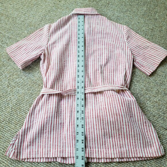 VINTAGE 60s 70s Butterfly Collar Tunic Shirt Women's Small Medium - Picture 8 of 8